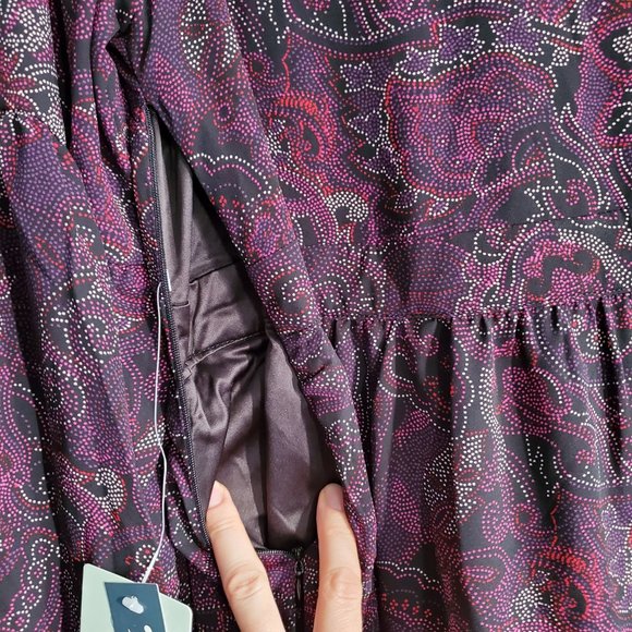 ModCloth Long Sleeve Purple A Moment in Fine Dress Size 10 NWT - Picture 9 of 15